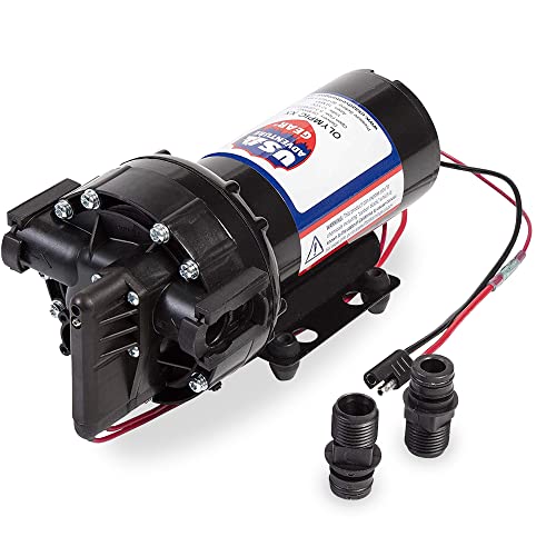 USA Adventure Gear ProGear 5550 High Pressure Professional Grade Washdown Water Pump | Made in the USA | 12 Volt DC | 5.75GPM | 14 Foot Lift | 80 PSI Pressure | Corrosion Resistant | Sealed Switch