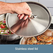 Load image into Gallery viewer, All-Clad D3 Stainless Cookware, 12-Inch Fry Pan with Lid, Tri-Ply Stainless Steel, Professional Grade, Silver, Model: 41126
