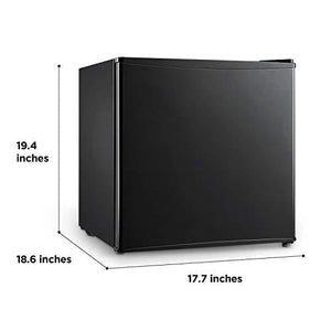 Midea WHS-65LB1 Compact Single Reversible Door Refrigerator, 1.6 Cubic Feet(0.045 Cubic Meter), Black