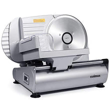 Load image into Gallery viewer, CUSIMAX Meat Slicer Electric Food Slicer with 7.5” Removable Stainless Steel Blade and Pusher, Deli Cheese Fruit Vegetable Bread Cutter, Adjustable Knob for Thickness, Food Carriage &amp; Non-Slip Feet
