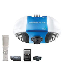 Load image into Gallery viewer, Chamberlain B4545T Smart Garage Door Opener w/Built in HD Camera, Two way audio - myQ Smartphone Control- Ultra Quiet, Strong Belt Drive and MED Lifting Power, Wireless Keypad Incl, Blue

