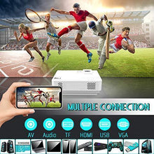 Load image into Gallery viewer, DR. J Professional 4500L Mini Projector Full HD 1080P Supported Portable Video Projector, Compatible With TV Stick, HDMI, VGA, USB, TF, AV, Sound Bar, Video Games [2020 Latest Upgrade]
