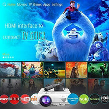 Load image into Gallery viewer, DR. J Professional 4500L Mini Projector Full HD 1080P Supported Portable Video Projector, Compatible With TV Stick, HDMI, VGA, USB, TF, AV, Sound Bar, Video Games [2020 Latest Upgrade]
