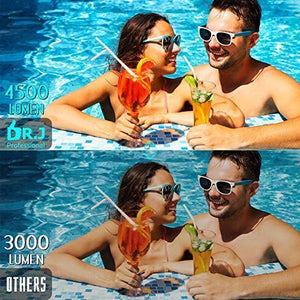 DR. J Professional 4500L Mini Projector Full HD 1080P Supported Portable Video Projector, Compatible With TV Stick, HDMI, VGA, USB, TF, AV, Sound Bar, Video Games [2020 Latest Upgrade]
