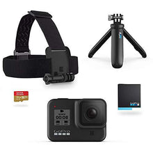 Load image into Gallery viewer, GoPro Hero8 Black Retail Bundle - Includes Hero8 Black Camera Plus Shorty, Head Strap, 32GB SD Card, and 2 Rechargeable Batteries
