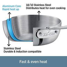 Load image into Gallery viewer, All-Clad D3 Stainless Cookware, 12-Inch Fry Pan with Lid, Tri-Ply Stainless Steel, Professional Grade, Silver, Model: 41126

